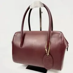 【希少✨️】カルティエ ボストンバッグ マストライン チャーム付き 美品✨️】カルティエ ミニボストンバッグ マストライン チャーム付き