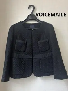 【VOICEMAIL】ノーカラー ブラックジャケット