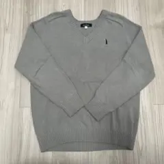 EASTBOY グレー Vネック セーター 長袖