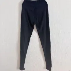 So レギンス パンツ S ブラック 黒 裾デザイン スパッツ コットン混