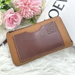 ロエベ フラグメントケース アナグラム レザー ブラウン