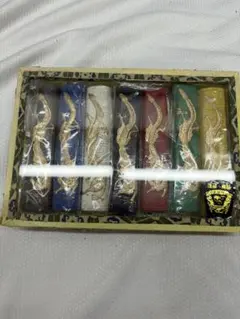 中国徽墨 固形墨 7色セット 龍彫刻 書道用品 唐墨
