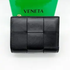 ボッテガヴェネタ　カセット　二つ折り財布　ブラック　778