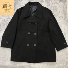 vintage 00s Avenue Ave ピーコート ブラック ウール混 L