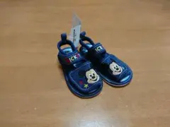 미키 자수 네이비 베이비 샌들 14.0cm