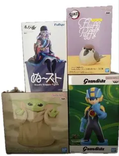 フィギュア4点セット 鬼滅の刃 ロックマンエグゼ マンダロリアン モノノ怪