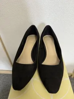 GUマショマロローヒールパンプス黒　23cm