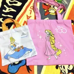 ディズニー　キャンドゥ　ダイソー　トートバッグ　ラプンツェル　シンデレラ