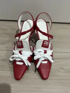 ACLENT スニーカータンミュール レッドS