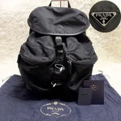 n61【名作モデル】プラダ　V136 ナイロン　三角ロゴ　ブラック　リュック. n61【名作モデル】プラダ V136 ナイロン 三角ロゴ ブラック