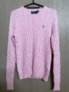 ケーブルニット コットン クルーネック セーター　ポロ　ラルフローレン