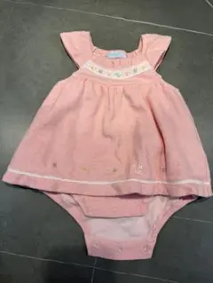 フリル付きピンクロンパース 80cm 2点