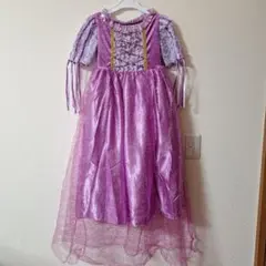 紫 フリル付きドレス 130cm