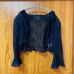 ANNA SUI レースボレロ　黒のサムネイル