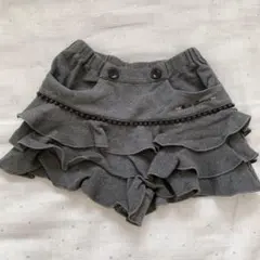knit planner フリル付きショートパンツ グレー 110cm