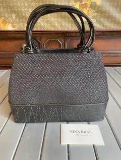 NINA RICCI ニナリッチ　ハンドバッグ　ブラック　黒　冠婚葬祭