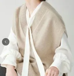 【美品】IENA サテン ボウタイ スキッパーブラウス