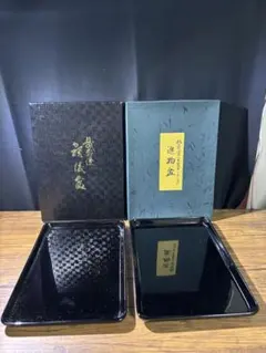 平安象彦作 進物盆 蒔絵 家紋入 竹 2枚セット 美品(メ1642) 平安象彦作 進物盆 蒔絵 家紋入 竹 2枚セット 美品(メ1642) - メルカリ