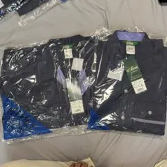 新品 アイトス 作業着 L ネイビー 長袖ブルゾン とシャツセットのサムネイル