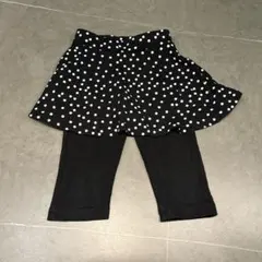 デビロック【100】スカッツ 6分丈 ドット柄 黒 ブラック deviロック