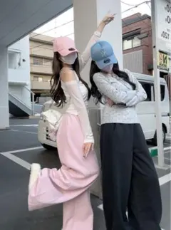 ピンク ジョガーパンツ