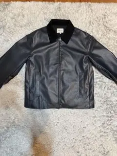 EMMA CLOTHESフェイクレザー ブルゾン ジャケット ブラック M