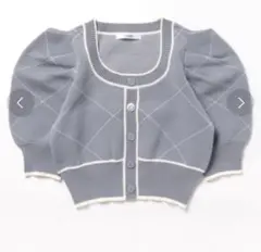 SNIDEL バイカラークロップドニットプルオーバー　SWNT231164