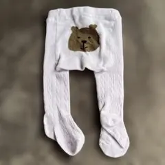 baby GAPくまタイツラベンダー　0-12month