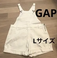 ホワイトデニムショートオーバーオール