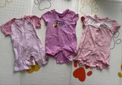 ベビーロンパース　カバーオール　半袖　3点セット　まとめ売り