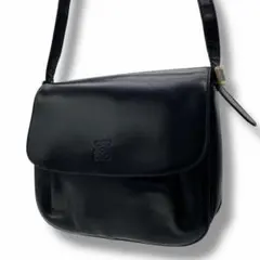 良品 LOEWE ロエベ アナグラム レザー ショルダーバッグ Vintage