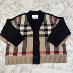BURBERRY チェック柄カーディガン 12M