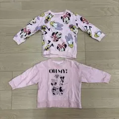 しまむら リトシー Disney ミニーピンク トレーナー 100 2点 綿