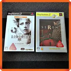 PS2ソフト【動作確認済★ホラー】２本 デメント、サイレン