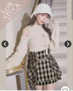 フリルチェックミニスカート