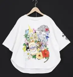 スカラー　462007：orion×ScoLar ボタニカルパラダイス柄Tシャツのサムネイル