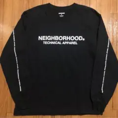 NEIGHBORHOOD ネイバーフッド ロゴ ロンT ブラック Sサイズ