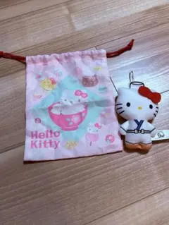 ハローキティ マスコット 巾着袋付き