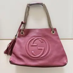 GUCCIソーホーチェーンショルダー限定ダスティピンクのサムネイル