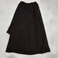 KEIKO KISHI bynosh茶系ロングギャザースカートシアー日本製Mのサムネイル