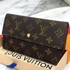 【美品】ルイヴィトン　モノグラム　インターナショナル　長財布　三つ折り財布　財布