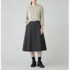 23AW 美品 マーガレットハウエル コットンツイル ロングスカート カーキ