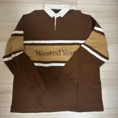 Wasted Youth ストライプ ラガーシャツ ネイビー 中古・古着通販】Wasted Youth (ウェイステッドユース) ラガーシャツ