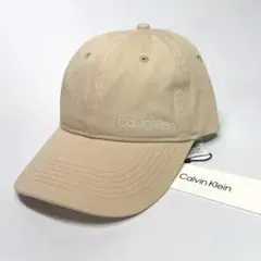 カルバンクライン キャップ ベージュ レディース メンズ 新品 ロゴ