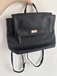 Kate Spade ブラック レザーバックパック