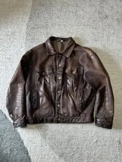 ブラウン レザージャケット