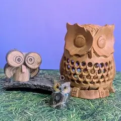 木彫り　フクロウ　大　透し彫り 楽天市場】透かし彫りふくろう 大（スカシ梟・不苦労・フクロウ