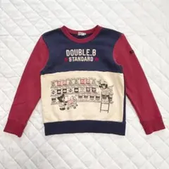 DOUBLE.B トレーナー 赤 130cm ダブルB/ミキハウス
