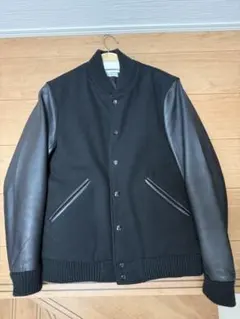 美品 フリークス ブラック ウール レザー スタジャン