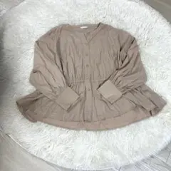 ehka sopo ブラウス ピンクベージュ 長袖✨Fサイズ